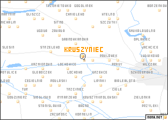 map of Kruszyniec