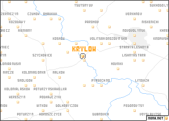 map of Kryłów