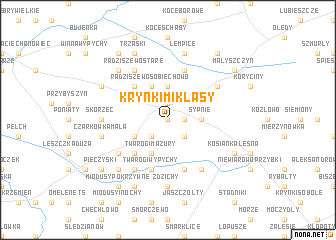 map of Krynki Miklasy