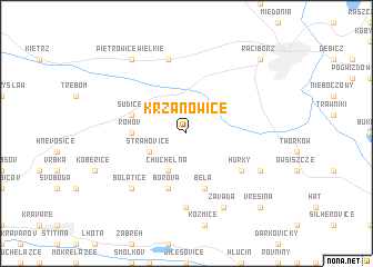 map of Krzanowice