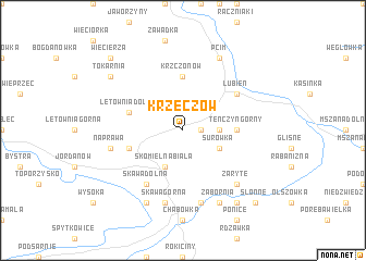map of Krzeczów