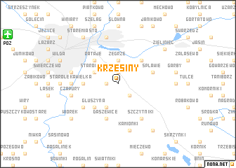 map of Krzesiny