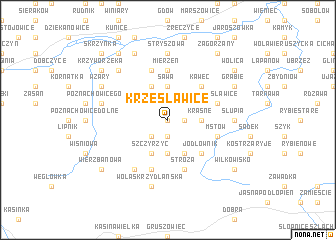 map of Krzesławice