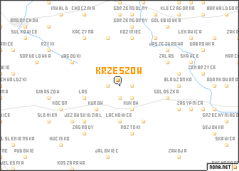 map of Krzeszów