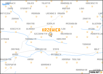 map of Krzewica