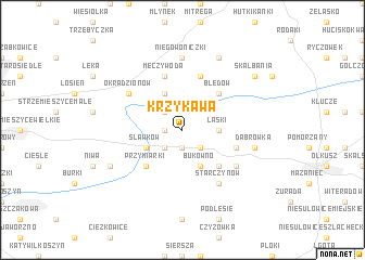 map of Krzykawa