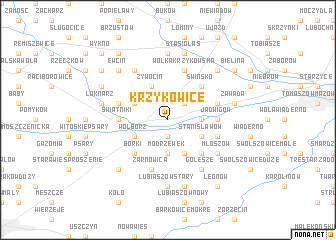 map of Krzykowice