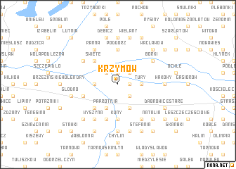 map of Krzymów