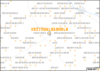 map of Krzynowłoga Mała