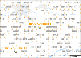 map of Krzyszkowice