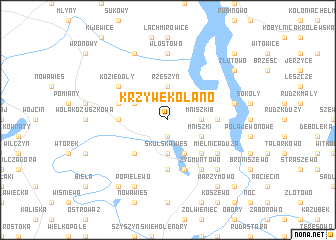 map of Krzywekolano