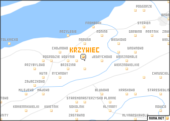 map of Krzywiec