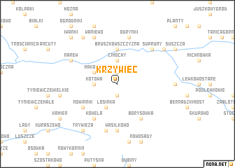 map of Krzywiec