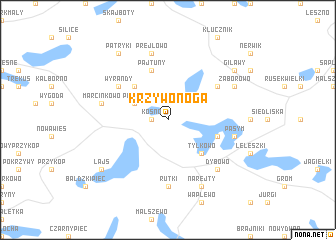 map of Krzywonoga