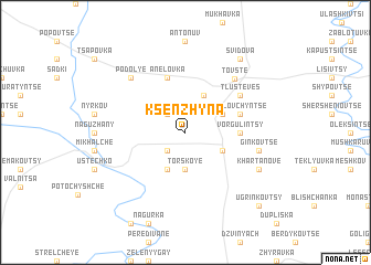map of Ksenzhyna