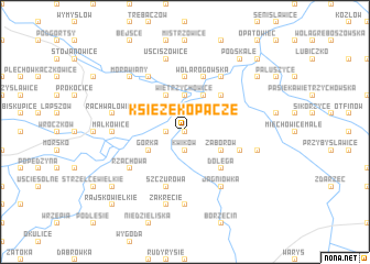 map of Księże Kopacze