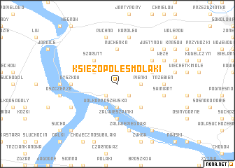 map of Księżopole Smolaki