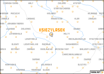 map of Księży Lasek