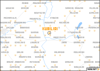 map of Kubiliai