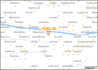 map of Kubiliai