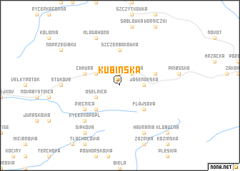 map of Kubínska