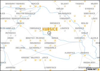 map of Kubšice