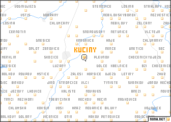 map of Kucíny