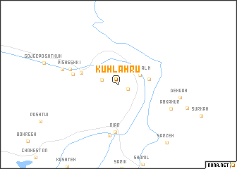 map of Kūh Lahrū
