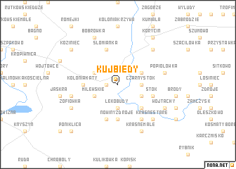 map of Kujbiedy