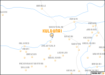 map of Kuldūnai