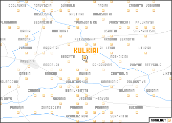 map of Kulkiai