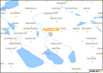 map of Kumečiai