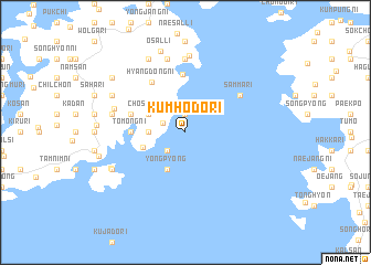 map of Kŭmhodo-ri