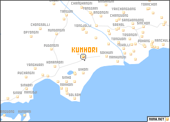 map of Kŭmho-ri