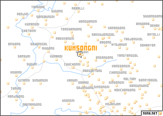 map of Kŭmsŏng-ni