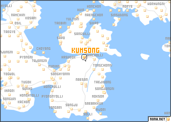 map of Kŭmsong