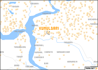 map of Kŭmuldari