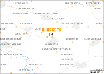 map of Kunágota