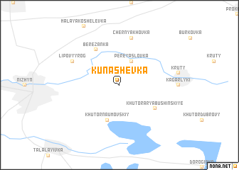 map of Kunashëvka