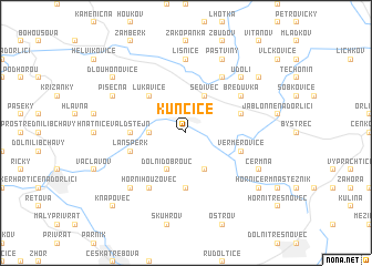 map of Kunčice