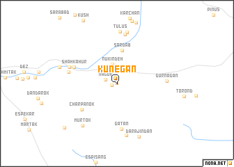 map of Kūnegān