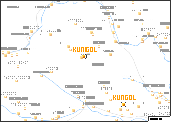 map of Kŭn-gol