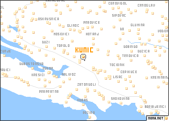 map of Kunić