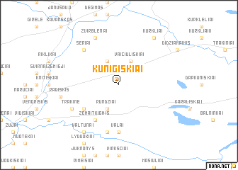 map of Kunigiškiai