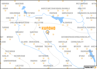 map of Kunowo