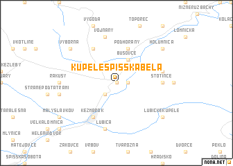 map of Kúpele Spišská Belá