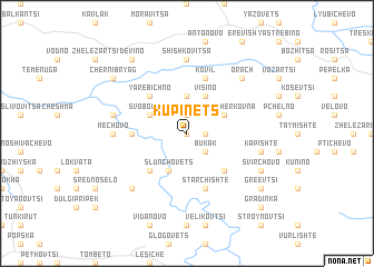 map of Kŭpinets