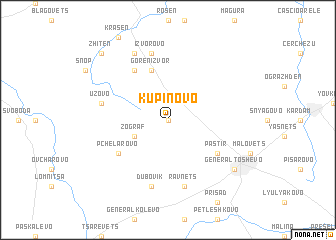 map of Kŭpinovo