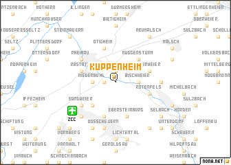 map of Kuppenheim