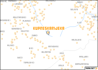 map of Kupreška Rijeka